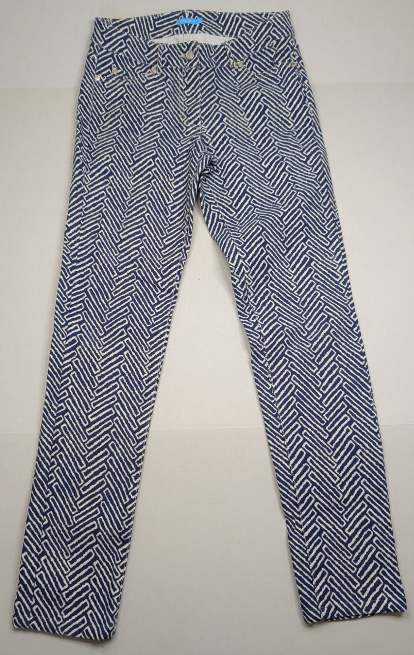 J. McLaughlin Herringbone Pants Womens 0 Mid Rise Straight Leg Zip Fly Pockets
